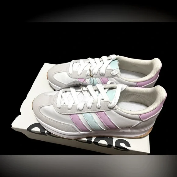 🌟🌟🌼NIB ADIDAS RUN 70’s 2.0 J. Women's White and Pastel Sneakers - Picture 6 of 10